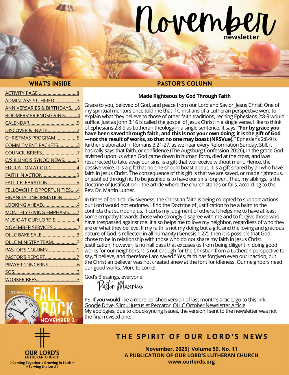 November 2025 Newsletter