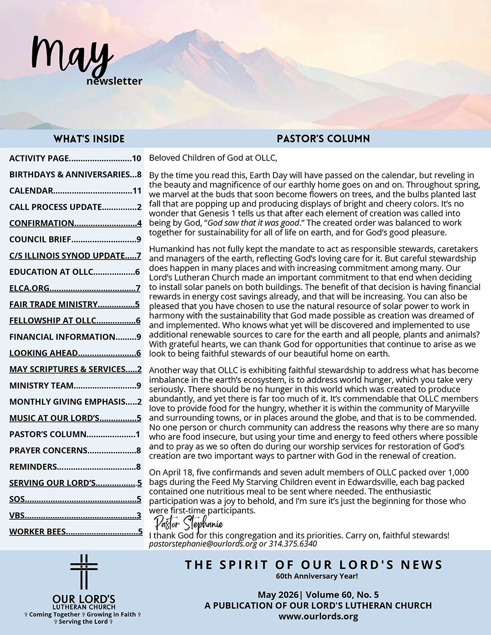 May 2026 Newsletter