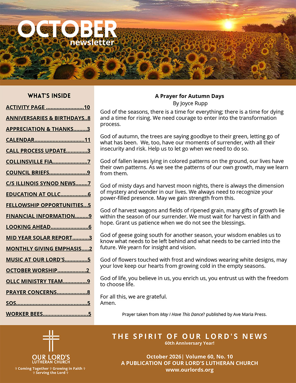 October 2026 Newsletter