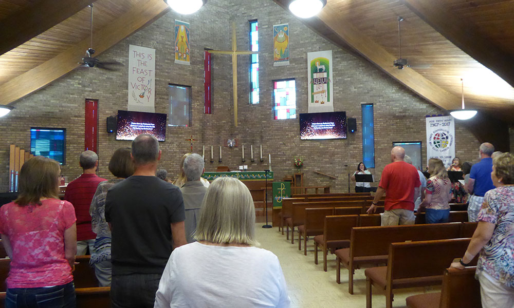 Indoor Worship at Our Lord's Lutheran Church